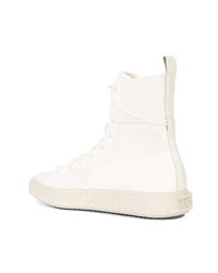Мужские белые высокие кеды от Puma
