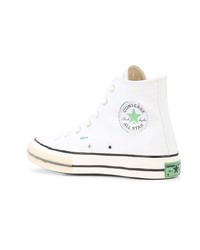 Мужские белые высокие кеды от Converse