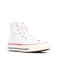 Мужские белые высокие кеды от Converse
