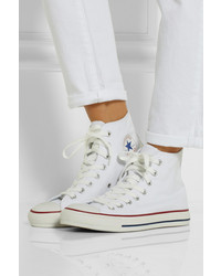 Женские белые высокие кеды от Converse