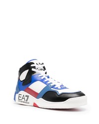 Мужские белые высокие кеды от Ea7 Emporio Armani