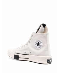 Мужские белые высокие кеды от Converse