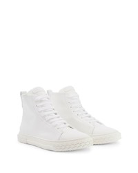 Мужские белые высокие кеды от Giuseppe Zanotti