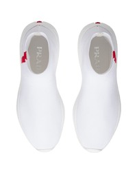 Женские белые высокие кеды от Prada