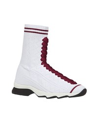 Женские белые высокие кеды от Fendi