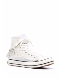 Мужские белые высокие кеды от Palm Angels