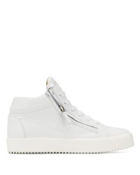 Мужские белые высокие кеды от Giuseppe Zanotti