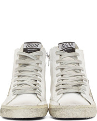 Женские белые высокие кеды от Golden Goose Deluxe Brand