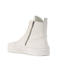Мужские белые высокие кеды от Ann Demeulemeester