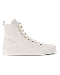 Мужские белые высокие кеды от Ann Demeulemeester