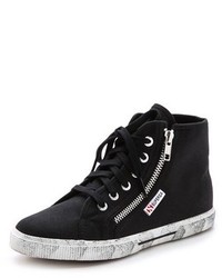 Женские белые высокие кеды от Superga