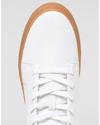 Мужские белые высокие кеды от Asos