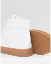 Мужские белые высокие кеды от Asos
