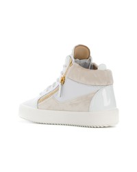 Женские белые высокие кеды от Giuseppe Zanotti Design