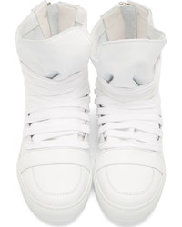 Мужские белые высокие кеды от Kris Van Assche