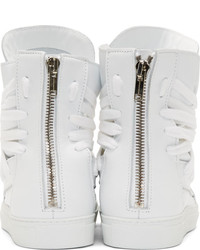 Мужские белые высокие кеды от Kris Van Assche