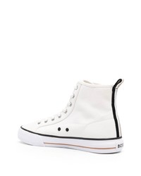 Мужские белые высокие кеды от BOSS