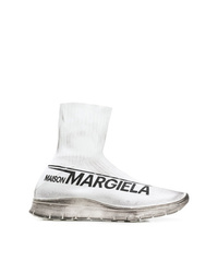 Мужские белые высокие кеды от Maison Margiela