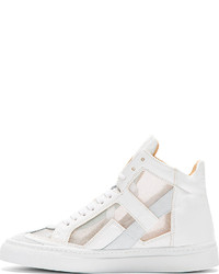 Женские белые высокие кеды от Maison Martin Margiela