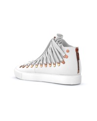 Мужские белые высокие кеды от Swear