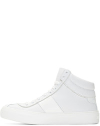 Мужские белые высокие кеды от Jimmy Choo