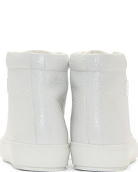 Мужские белые высокие кеды от Acne Studios