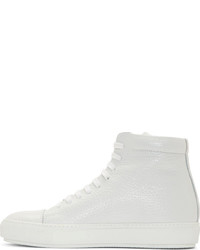 Мужские белые высокие кеды от Acne Studios