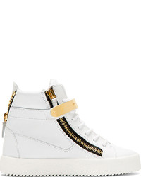 Женские белые высокие кеды от Giuseppe Zanotti