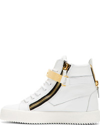 Женские белые высокие кеды от Giuseppe Zanotti