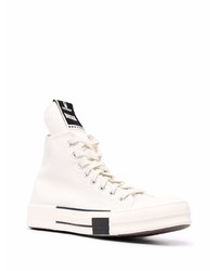 Мужские белые высокие кеды от Rick Owens DRKSHDW