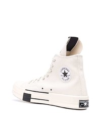 Мужские белые высокие кеды от Rick Owens DRKSHDW
