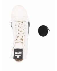 Мужские белые высокие кеды от Rick Owens DRKSHDW