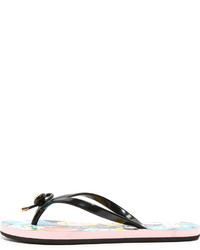 Белые вьетнамки с принтом от Kate Spade