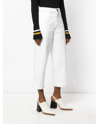 Белые джинсовые брюки-кюлоты от Marni