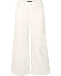 Белые джинсовые брюки-кюлоты от J.Crew