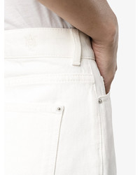Белые джинсовые брюки-кюлоты от Alexander McQueen