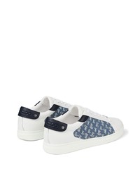 Мужские белые джинсовые низкие кеды от Jimmy Choo