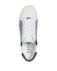 Мужские белые джинсовые низкие кеды от Jimmy Choo