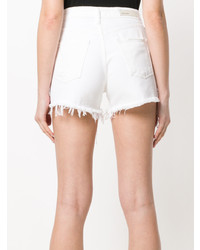 Женские белые джинсовые рваные шорты от Grlfrnd