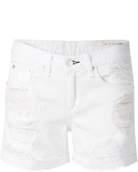 Женские белые джинсовые рваные шорты от Rag and Bone
