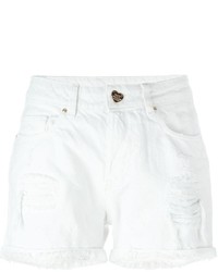Женские белые джинсовые рваные шорты от Zoe Karssen