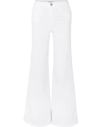 Белые джинсовые широкие брюки от Frame
