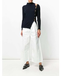 Белые джинсовые широкие брюки от MM6 MAISON MARGIELA