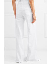 Белые джинсовые широкие брюки от Frame