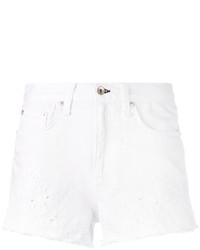 Женские белые джинсовые шорты с вышивкой от Rag & Bone