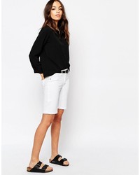 Женские белые джинсовые шорты