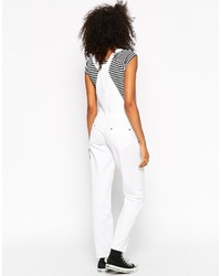Белые джинсовые штаны-комбинезон от Asos