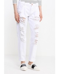 Белые джинсы-бойфренды от LOST INK