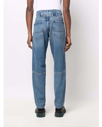 Мужские белые джинсы в стиле пэчворк от Diesel