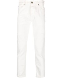 Мужские белые джинсы в стиле пэчворк от PT TORINO